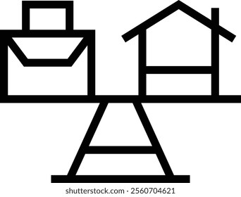 work life icon. Thin linear style design isolated on white background