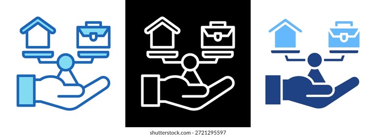 Work Life Icon Ilustración vectorial triplestyle