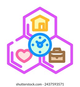 work life integration time  color icon vector. work life integration time  sign. isolated symbol illustration