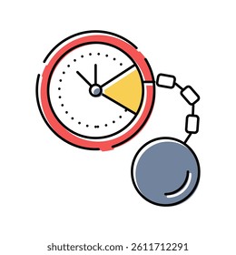 work life integration time management color icon vector. work life integration time management sign. isolated symbol illustration