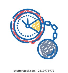 work life integration time management doodle icon sketch vector. work life integration time management sign. isolated symbol illustration