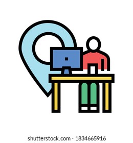 work location color icon vector. work location sign. isolated symbol illustration