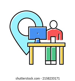 work location color icon vector. work location sign. isolated symbol illustration