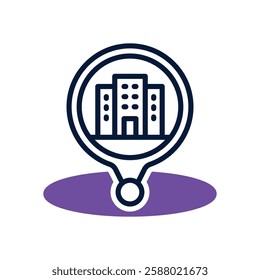 work location dual tone icon. vector icon for your website, mobile, presentation, and logo design.