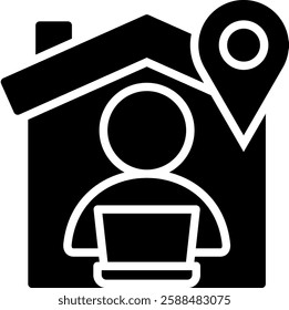 Work Location Icon Element For Design
