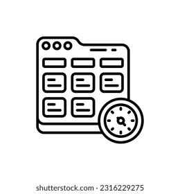 Work log icon in vector. Illustration