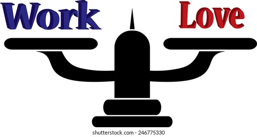 Work and love balance concept