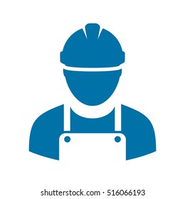 Work man icon vector illustration isolated on white background. Work man icon eps. Workman avatar illustration. Worker vector pictogram. Builder icon clip art.