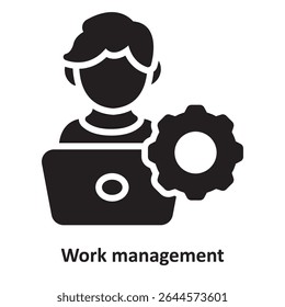 Work management Vector Icon which can easily modify or edit
