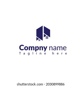 work mark real estate logo design with line art style. city building abstract For Logo Design Inspiration. business card design