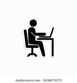 Work minimalist icon for office