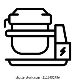 Work mixer icon outline vector. Concrete mix. Building worker