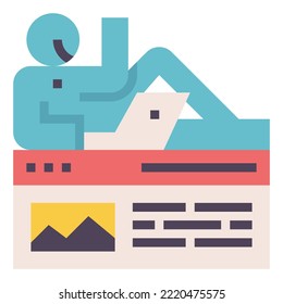 work modern concept ui ux icon for website, app, presentaion, flyer, brochure etc.