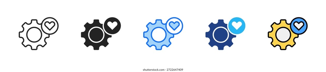 Symbol für Arbeitsmotivation - Sammlung mehrerer Stile festlegen