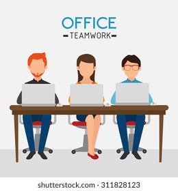 Work office design, vector illustration eps 10.