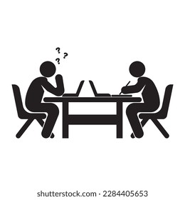 Work in office logo icon,illustration design template