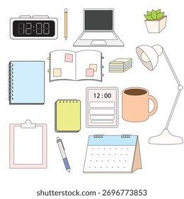 Conjunto de Objetos de Produtividade do Office do Trabalho