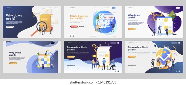 Work on business project set. Businesspeople meeting, planning, getting profit. Flat vector illustrations. Business, investment concept for banner, website design or landing web page