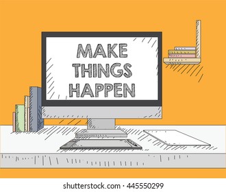 Work on the desktop screen