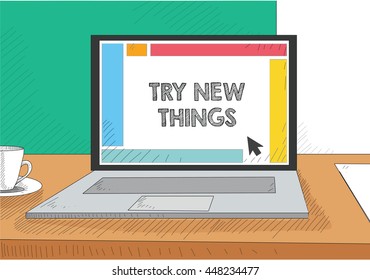 Work on the laptop screen