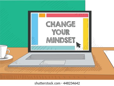 Work on the laptop screen