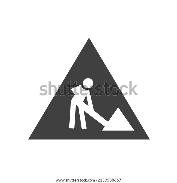 Work on\
the road, warning, construction icon vector. Flat illustration of\
work on the road vector icon vector for\
web.