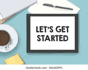 work on the tablet