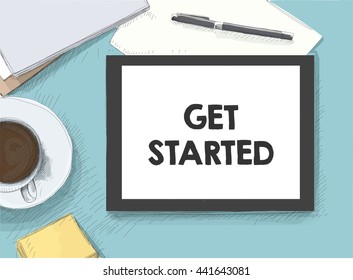 work on the tablet