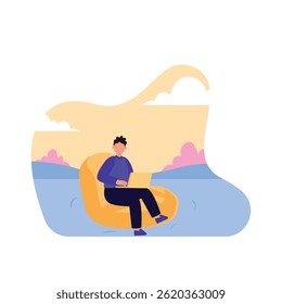 Work on tour Vector illustration which can easily modify or edit