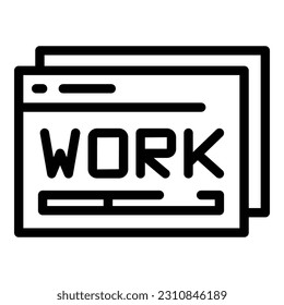 Work online icon outline vector. Earn making. Money business