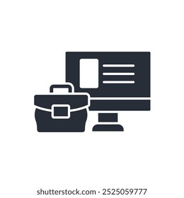 work online icon. vector.Editable stroke.linear style sign for use web design,logo.Symbol illustration.