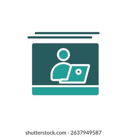 work online icon. vector.Editable stroke.linear style sign for use web design,logo.Symbol illustration.