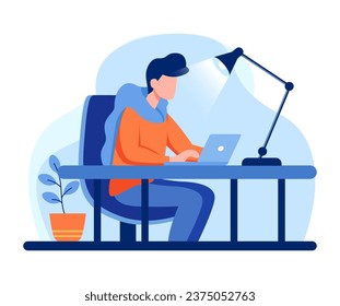 work online using a laptop, work from anywhere, personal work desk for businessmen