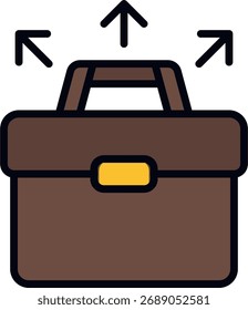 Work opportunity vector design, job hiring and career growth concept, employment and recruitment illustration. Filled Line Icon