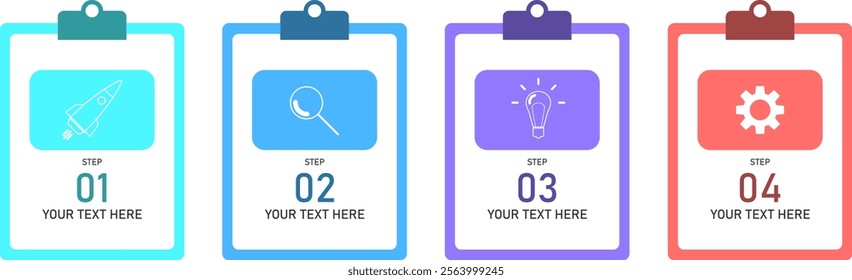 Work order schedule concept in the form of clipboards. Work order schedule. Vector, designer illustration. Vector.