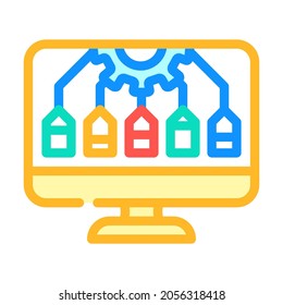 work organization color icon vector. work organization sign. isolated symbol illustration