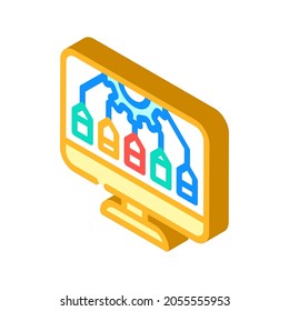 work organization isometric icon vector. work organization sign. isolated symbol illustration