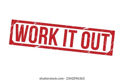 WORK IT OUT rubber stamp vector illustration on white background. WORK IT OUT rubber stamp.