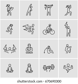 Work out vector icons  - Shutterstock ID 670690300