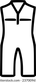 Work overalls line icon. linear style sign for mobile concept and web sign, symbol, vector, art
