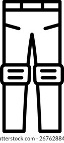 Icono de los pantalones del trabajo: Pantalones duraderos con las rodilleras para la construcción
