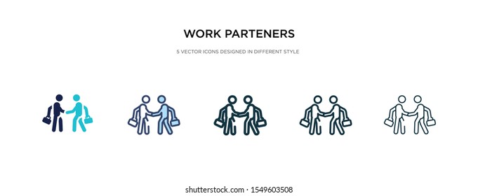 work parteners icon in different style vector illustration. two colored and black work parteners vector icons designed in filled, outline, line and stroke style can be used for web, mobile, ui