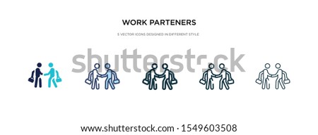 work parteners icon in different style vector illustration. two colored and black work parteners vector icons designed in filled, outline, line and stroke style can be used for web, mobile, ui