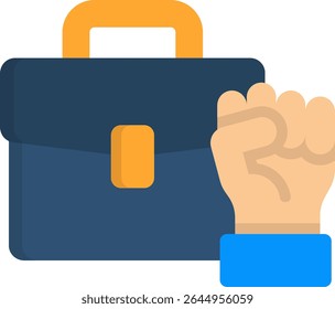 Ícone de paixão de trabalho Ilustração de vetor plana