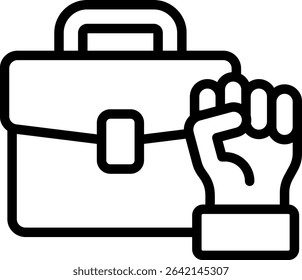 Work Passion Icon Outline Vector Illustration