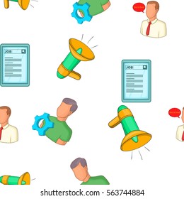 Work pattern. Cartoon illustration of work vector pattern for web