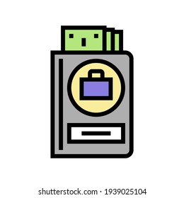 work pay allowance color icon vector. work pay allowance sign. isolated symbol illustration