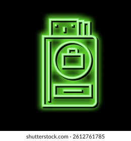 work pay allowance neon light sign vector. work pay allowance illustration