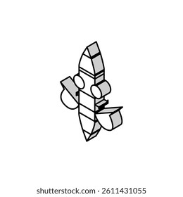 work pen character isometric icon vector. work pen character sign. isolated symbol illustration