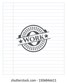 Work pencil draw. Vector Illustration. Detailed.
